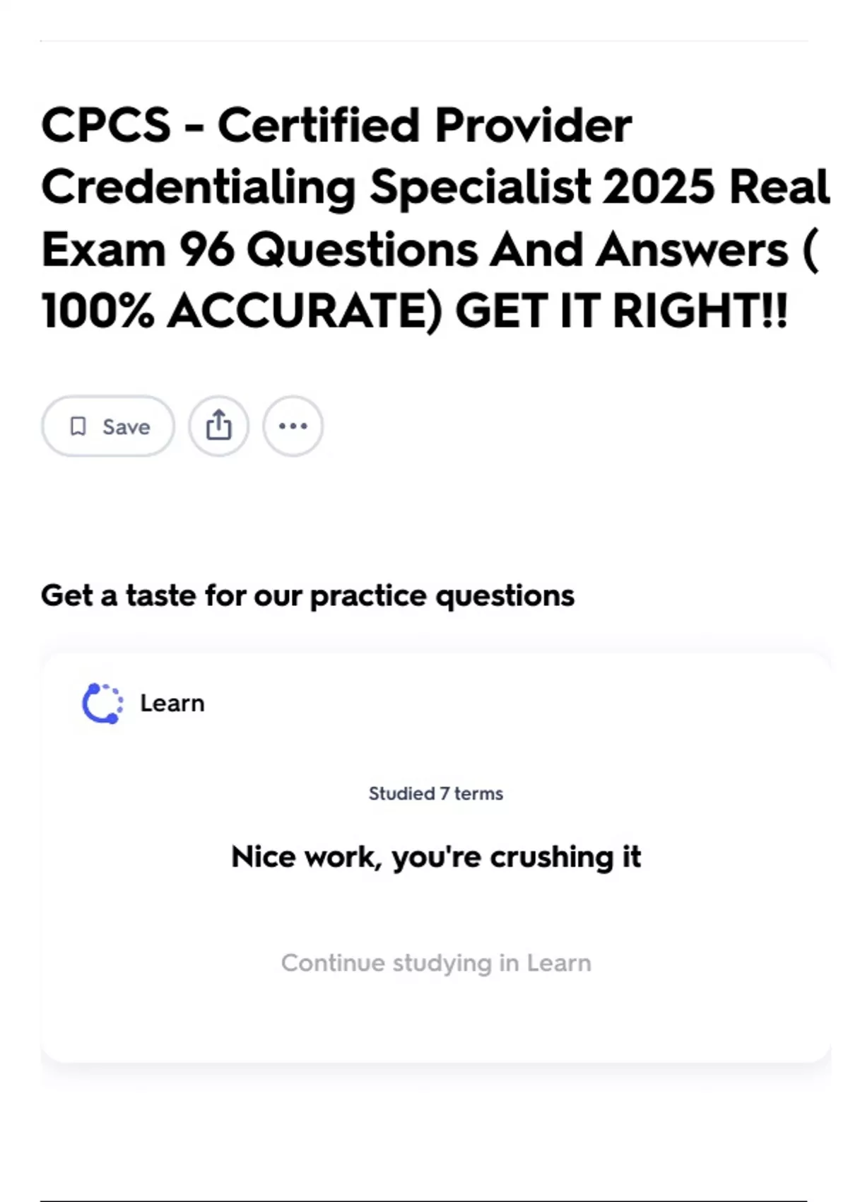 CPCS - Certified Provider Credentialing Specialist 2025 Real Exam 96 ...