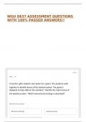 WGU D637 ASSESSMENT QUESTIONS WITH 100&percnt; PASSED ANSWERS&excl;&excl;