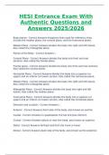  HESI Entrance Exam &ndash; Authentic Questions and Answers &ndash; 2025&sol;2026 Edition