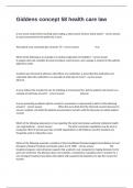 Giddens concept 58 health care law actual exam Questions With100&percnt; verified&period;