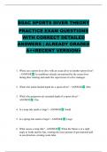 BSAC SPORTS DIVER THEORY PRACTICE EXAM QUESTIONS WITH CORRECT DETAILED ANSWERS &vert; ALREADY GRADED A&plus;<RECENT VERSION>