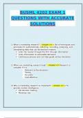 BUSML 4202 EXAM 1 QUESTIONS WITH ACCURATE SOLUTIONS