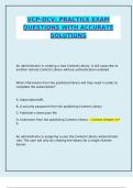 VCP-DCV PRACTICE EXAM QUESTIONS WITH ACCURATE SOLUTIONS