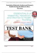 Essentials of Maternity&comma; Newborn&comma; and Women&rsquo;s Health Nursing &ndash; 5th Edition Ricci &ndash; Test Bank &ndash; Complete Guide 2024&ndash;2025
