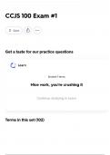 CCJS 100 Exam &num;1 2025 update&vert;comprehensive &lpar;102&rpar; questions and verified answers &lpar;complete solutions&rpar; ASSURED SUCCESS&vert;GRADE A&plus;&excl;&excl;