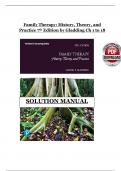 Solution Manual for Family Therapy&colon; History&comma; Theory&comma; and Practice 7th Edition by Gladding&comma; verified chapters 1 - 18 questions with complete solutions&period;