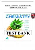 Test Bank for General organic biological chemistry 4th edition by Janice smith All Chapters Complete
