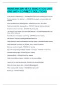 MONTANA DRIVER LICENSE EXAMS BUNDLE PACK &lpar;PACKAGE DEAL&rpar; WITH CORRECT SOLUTIONS