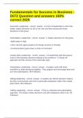 Fundamentals for Success in Business - D072 Question and answers 100&percnt; correct 2025