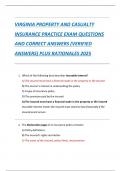 VIRGINIA PROPERTY AND CASUALTY  INSURANCE PRACTICE EXAM QUESTIONS  AND CORRECT ANSWERS &lpar;VERIFIED  ANSWERS&rpar; PLUS RATIONALES 2025