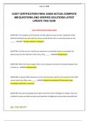 CLEET CERTIFICATION FINAL EXAM ACTUAL COMPLETE 400 QUESTIONS AND VERIFIED SOLUTIONS LATEST UPDATE THIS YEAR