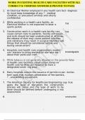 WORK IN EXISTING HEALTH CARE FACILITIES WITH ALL CORRECT & VERIFIED ANSWERS &lpar;UPDATED TO PASS&rpar;