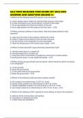 AAA FOOD MANAGER CORE EXAMS SET 2025&sol;2026 ANSWERS AND QUESTIONS GRADED A&plus;