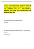 WGU C715 & WGU C484 ORGANIZATIONAL BEHAVIOR AND LEADERSHIP OBJECTIVE ASSESSMENT EXAM ALL VERSIONS QUESTIONS AND ANSWERS 2025&period;