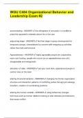 WGU C484 Organizational Behavior and Leadership Exam 2 &lpar;Latest 2025&sol; 2026 Update&rpar; Questions and Correct Answers &vert; 100&percnt; Verified &vert;  Grade A&plus; 
