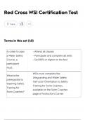 Red Cross WSI Certification Test 2025 REAL EXAM QUESTIONS &vert;MOST TESTED QUESTIONS AND CORRECT ANSWERS &vert;100&percnt; ACCURATE &vert;GET IT RIGHT&excl;&excl;