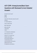 EXAM&colon; ACP COPR &ndash; Airway scores Basic TEST &lpar;LATEST 2025&sol; 2026 UPDATE&rpar; REAL EXAM&colon; QUESTIONS AND CORRECT ANSWERS &vert; 100&percnt; VERIFIED &vert; GRADE A&plus;&period;