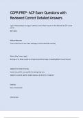 EXAM&colon; COPR PREP &sol; ACP TEST &lpar;LATEST 2025&sol; 2026 UPDATE&rpar; REAL EXAM&colon; QUESTIONS AND CORRECT ANSWERS &vert; 100&percnt; VERIFIED &vert; GRADE A&plus;&period;