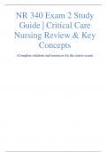 NR 340 Exam 2 Study Guide &vert; Critical Care Nursing Review & Key Concepts