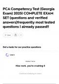 PCA Competency Test &lpar;Georgia Exam&rpar; 2025&vert; COMPLETE EXAM SET &lpar;questions and verified answers&rpar;frequently most tested questions &vert; already passed&excl;&excl;