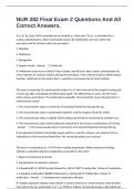 NUR 282 Final Exam 2 Questions And All Correct Answers&period;
