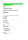 BARTENDING TEST PAPER 2025&sol;2026 ANSWERS AND QUESTIONS GRADED A&plus;