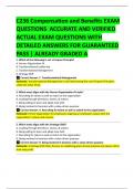 C236 Compensation and Benefits EXAM   QUESTIONS  ACCURATE AND VERIFIED  ACTUAL EXAM QUESTIONS WITH  DETAILED ANSWERS FOR GUARANTEED PASS &vert; ALREADY GRADED A 