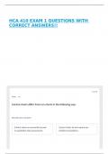 HCA 410 EXAM 1 QUESTIONS WITH CORRECT ANSWERS&excl;&excl;