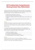 ATI Comprehensive Nursing Answer Key&comma; Rationalized&period;