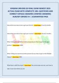 VIRGINIA DRIVERS ED FINAL EXAM NEWEST 2025  ACTUAL EXAM WITH COMPLETE 100&plus; QUESTIONS AND  CORRECT DETAILD ANSWERS &lpar;VERIFIED ANSWERS&rpar;  ALREADY GRADED A&plus; &vert; GUARANTEED PASS 