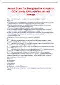 Actual Exam for Straighterline American GOV Latest 100&percnt; verified correct Newest
