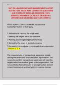 VATI RN LEADERSHIP AND MANAGEMENT LATEST  2025 ACTUAL EXAM WITH COMPLETE QUESTIONS  AND CORRECT DETAILED ANSWERS &lpar;100&percnt;  VERIFIED ANSWERS&rpar; &vert;ALREADY GRADED A&plus;&vert;  &vert;&vert;PROFESSOR VERIFIED&vert;&vert; &vert;&vert;LATEST EXAM&excl;&excl;&excl;&vert;&vert;
