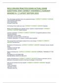 NCLE ONLINE PRACTICE EXAM ACTUAL EXAM QUESTIONS AND CORRECT ANSWERS &vert;&vert; ALREADY GRADED A&plus; &vert;&vert; LATEST EDITION 2025