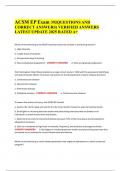 ACSM EP Exam 2025 &ndash; 392 Verified Questions & Correct Answers &vert; Rated A&plus;