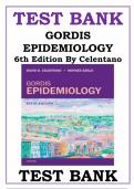 Test Bank for Gordis Epidemiology 6th Edition by David D Celentano