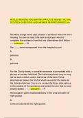 MCOLES READING AND WRITING PRACTICE NEWEST ACTUAL  2025&sol;2026 QUESTIONS AND ANSWER VERIFIED&sol;GRADED A&plus;