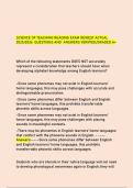 SCIENCE OF TEACHING READING EXAM NEWEST ACTUAL  2025&sol;2026 QUESTIONS AND ANSWERS VERIFIED&sol;GRADED A&plus;