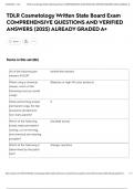 TDLR Cosmetology Written State Board Exam COMPREHENSIVE QUESTIONS AND VERIFIED ANSWERS &lpar;2025&rpar; ALREADY GRADED A&plus;