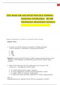 Test Bank For Advanced Practice Nursing Essential Knowledge or the Profession 3rd Edition Denisco