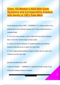 Chem 103 Module 6 2025&sol;2026 Exam  Questions and Corresponding Answers  with Surety of 100&percnt; Pass Mark 