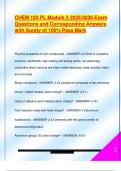 CHEM 103 PL Module 3 2025&sol;2026 Exam  Questions and Corresponding Answers  with Surety of 100&percnt; Pass Mark