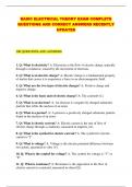 BASIC ELECTRICAL THEORY EXAM COMPLETE QUESTIONS AND CORRECT ANSWERS RECENTLY UPDATED