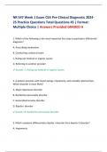 NR 547 Week 1 Exam CEA Pre-Clinical Diagnostic 2024 25 Practice Questions Total Questions 45 &vert; Format&colon;  Multiple Choice &vert; Answers Provided GRADED A