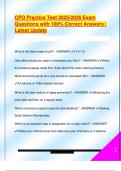 CPO EXAM PACKAGE DEAL QUESTIONS AND VERIFIED DETAILED ANSWERS &vert; 100&percnt; GUARANTEED PASS &vert; ALREADY GRADED A&plus;