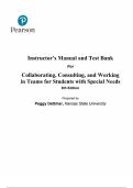 Solutions Manual & Test Bank For Collaborating&comma; Consulting&comma; and Working in Teams for Students with Special Needs 8th Edition by Ann Knackendoffel&comma; &lpar;All Chapters 1- 12&rpar;