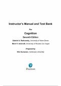 Solutions Manual & Test Bank for Cognition 7th Edition by Gabriel A Radvansky&comma; &lpar;All Chapters 1-15&rpar;