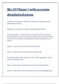 Bio 253 Exam 1 with accurate detailed solutions