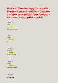 Medical Terminology for Health Professions-9th edition--Chapter 1--intro to Medical Terminology &sol; Certified Exam Q&A &sol; 2025&period;     Quiz&lowbar;&lowbar;&lowbar;&lowbar;&quest; -algia -       Answer pain and suffering      Quiz&lowbar;&lowbar;&lowbar;&lowbar;&quest; -dynia -       Answer pain      Quiz&lowbar;&lowbar;&lowbar;&lowbar;&quest; -ectomy -       An