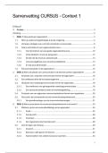 Context 1 - samenvatting lessen  & online cursus