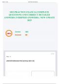 SEE PRACTICE EXAM 2A COMPLETE QUESTIONS AND CORRECT DETAILED ANSWERS &lpar;VERIFIED ANSWERS&rpar; &vert; NEW UPDATE 2025